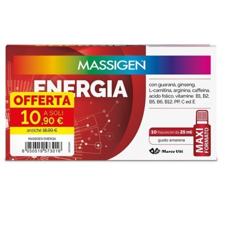 Marco Viti Massigen Energia 10 Flaconcini Da 25 Ml 10,90 E