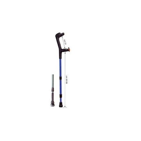 Farmacare Bastone Canadese Adulti In Lega Verniciata Con Ammortizzatore A Doppia Regolazione Con Impugnatura Antiscivolo Portata