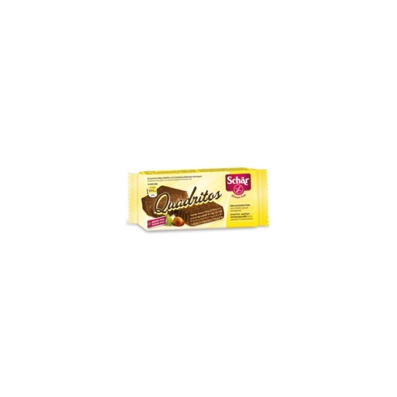 Dr. Schar Schar Quadritos Wafer Con Cacao Ricoperti Di Cioccolato Fondente 40 G