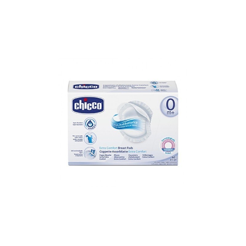 Chicco Coppetta Assorbilatte Antibatterica 60 Pezzi