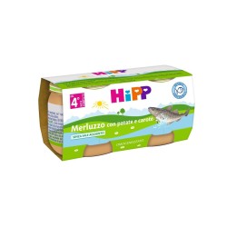 Hipp Italia Hipp Omogeneizzato Merluzzo Carote Patate 2x80 G