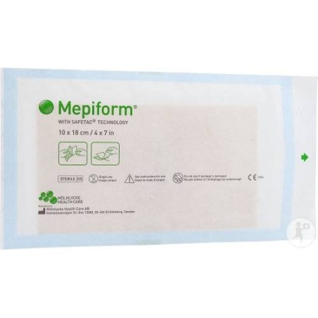 Molnlycke Health Care Mepiform Medicazione Atraumatica Per Cicatrici Cheloidi 10x18 Cm 5 Pezzi