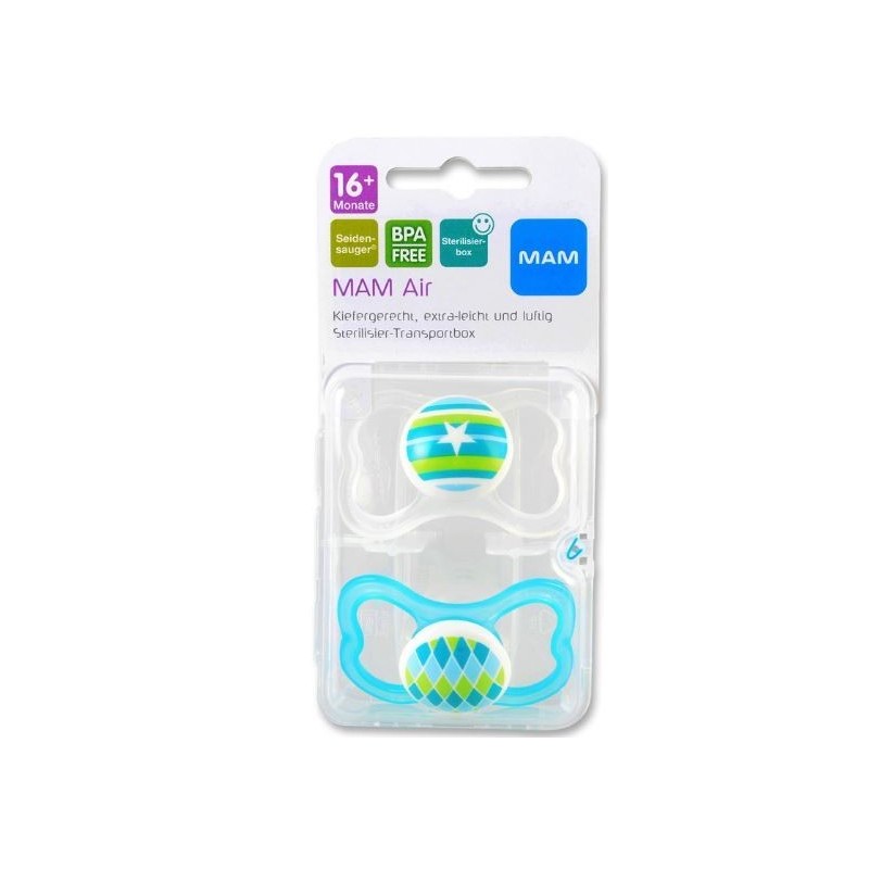 Bamed Baby Italia Mam Air Succhietto 16+ Silicone Confezione Doppia