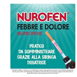 Reckitt Benckiser H. Nurofen Febbre E Dolore 200mg/5ml Sospensione Orale Gusto Arancia Senza Zucchero Nurofen Febbre E Dolore 20