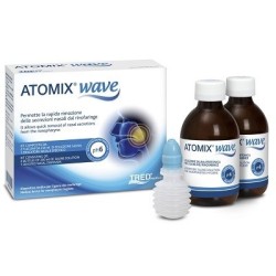 Tred Atomix Wave Dispositivo Per Igiene Rinofaringea Atomix Soluzione Salina 250 Ml 2 Pezzi + Terminale Nasale + Erogatore A Sof