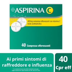 Bayer Aspirina 400 Mg Compresse Effervescenti Con Vitamina C Acido Acetilsalicilico + Acido Ascorbico